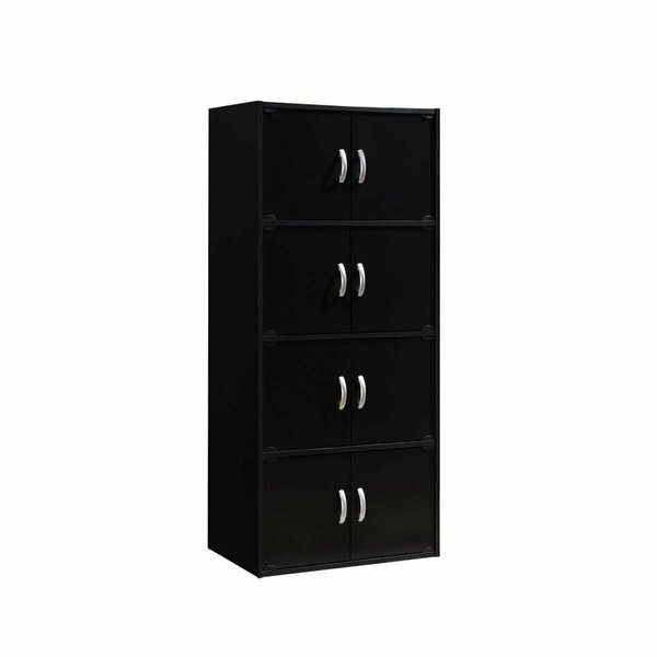 Made-To-Order 4-Shelf, 8-Door Bookcase - Black MA2584701